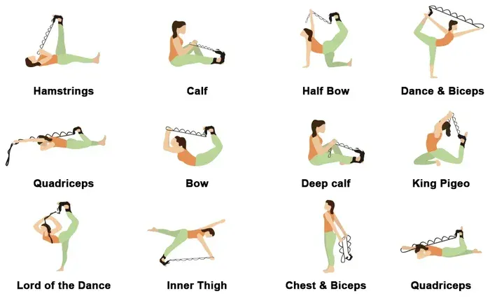 Stretching aid in use