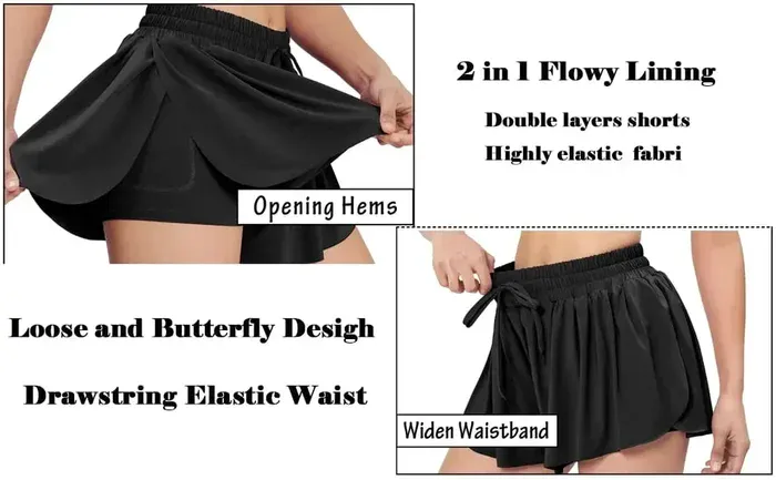 Flexible workout shorts